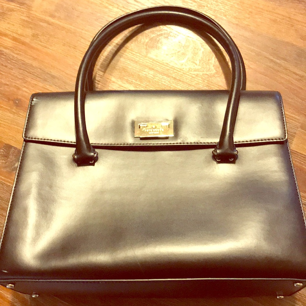 Kay Spade Black Tote Hard Shell- super chic!